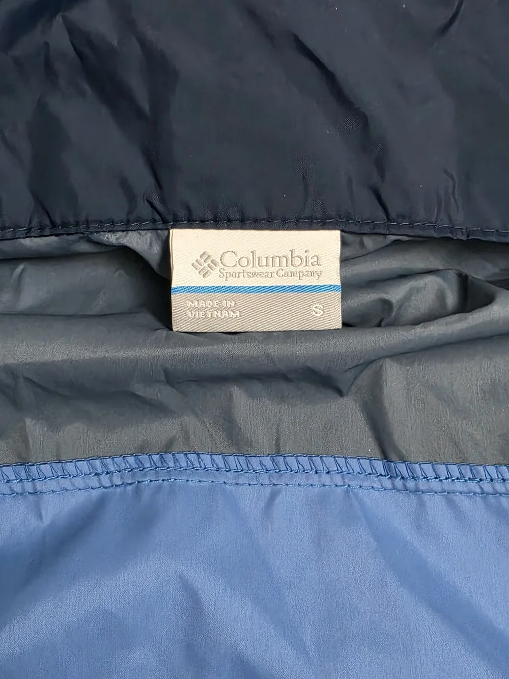 Columbia Waterproof Blue Hooded Rain Jacket
